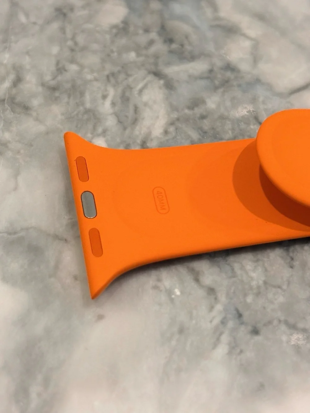 NWT Orange Hermés Silicone Apple Watch Band